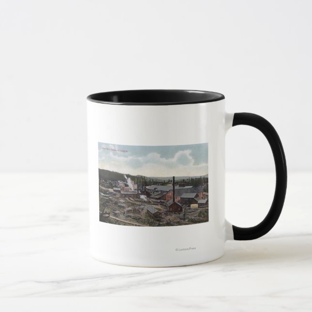 Taza Vista aérea de molinos de papel (Derecha)