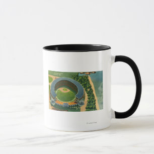 Taza Vista aérea de StadiumCleveland municipal, OH