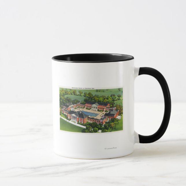 Taza Vista aérea del centro de ocio Saratoga Spa (Derecha)