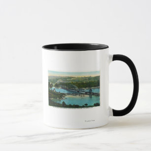 Taza Vista aérea del ferrocarril de la central de Maine