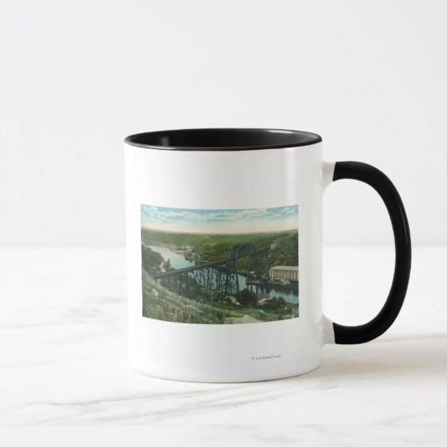 Taza Vista aérea del puente Rondout Creek y Wilbur (Derecha)