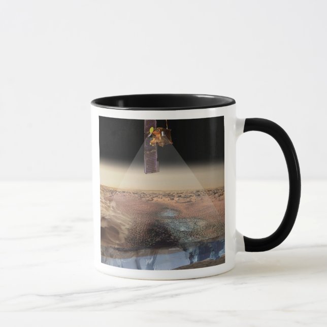 Taza Vista artística de la odisea detectando hielo (Derecha)