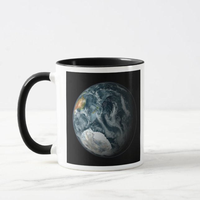 Taza Vista completa de la Tierra destacando la Antártid (Izquierda)