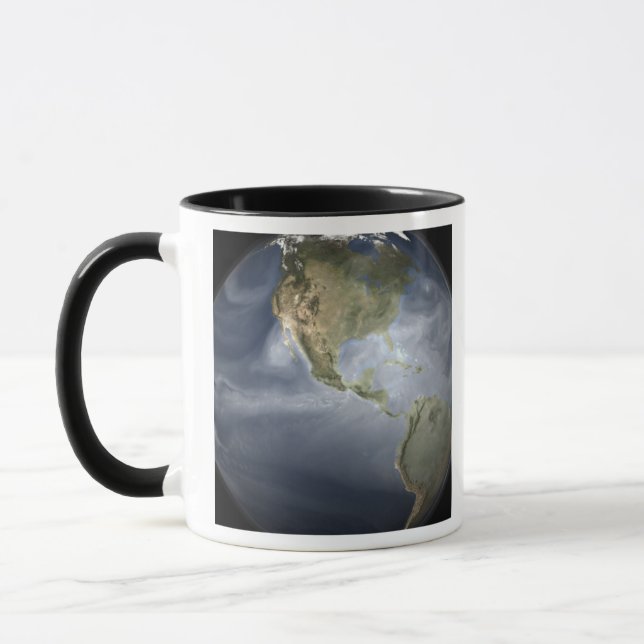 Taza Vista completa de la Tierra mostrando vapor de agu (Izquierda)