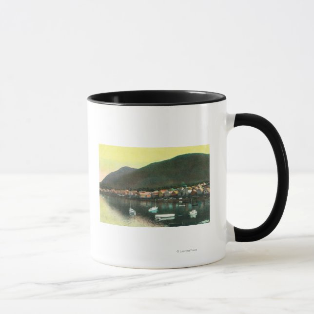Taza Vista costera de Indian TownSitka, AK (Derecha)