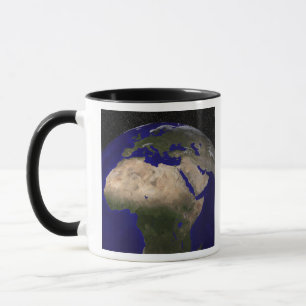 Taza Vista de África, Europa, el Oriente Medio, y