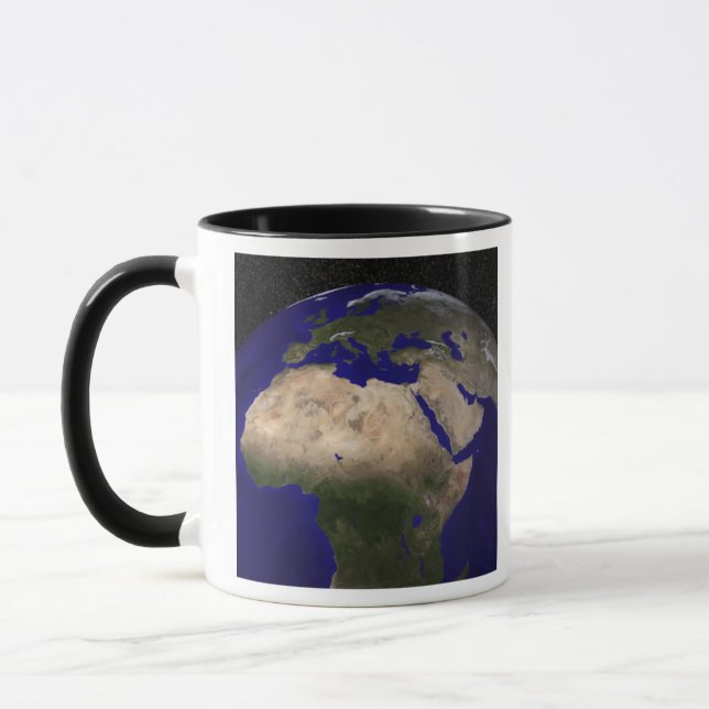 Taza Vista de África, Europa, Oriente Medio y En (Izquierda)