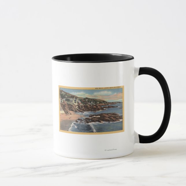 Taza Vista de Arch Beach con casas (Derecha)