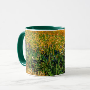 Taza Vista de Arlés con lirios por Vincent van Gogh