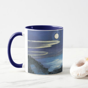 Taza Vista de Barcelona de noche por Walter Gramatte