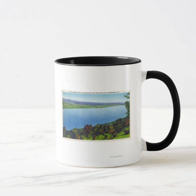 Taza Vista de Bare Hill del Lago Canandaigua (Derecha)
