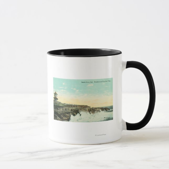 Taza Vista de Breakers en Vue de l'EauSanta Cruz, CA (Derecha)