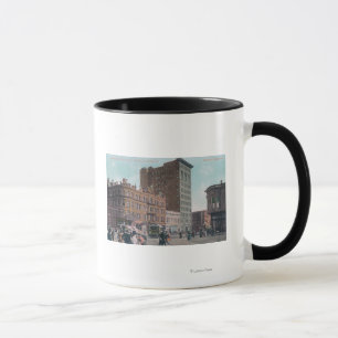Taza Vista de Broadway, 14to St, avenida Junctio de San