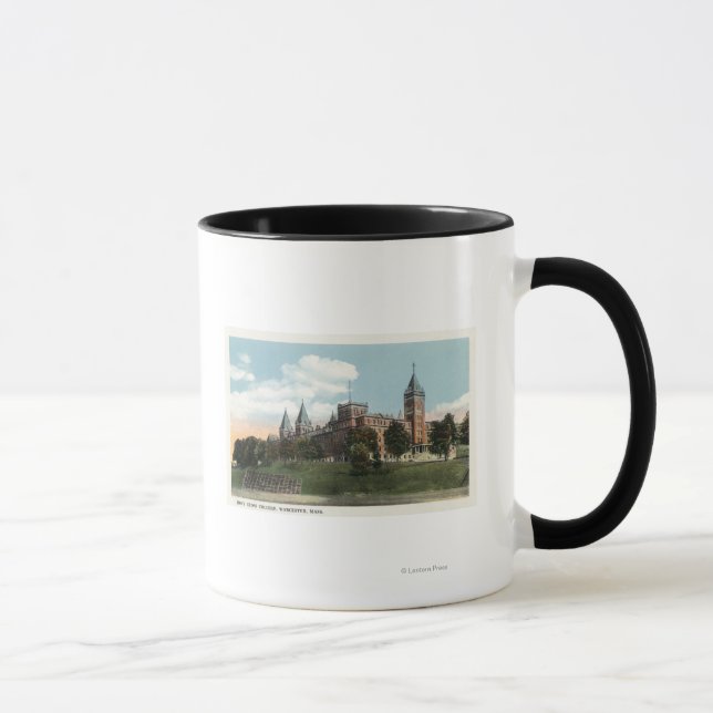 Taza Vista de campus de la Escuela Superior Holy Cross (Derecha)