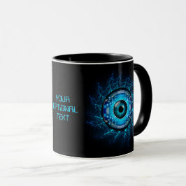 Taza Vista de circuito cibernético de texto de personal