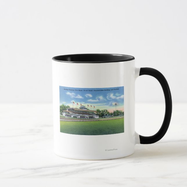 Taza Vista de circuito de Grand Stand, Club House, (Derecha)
