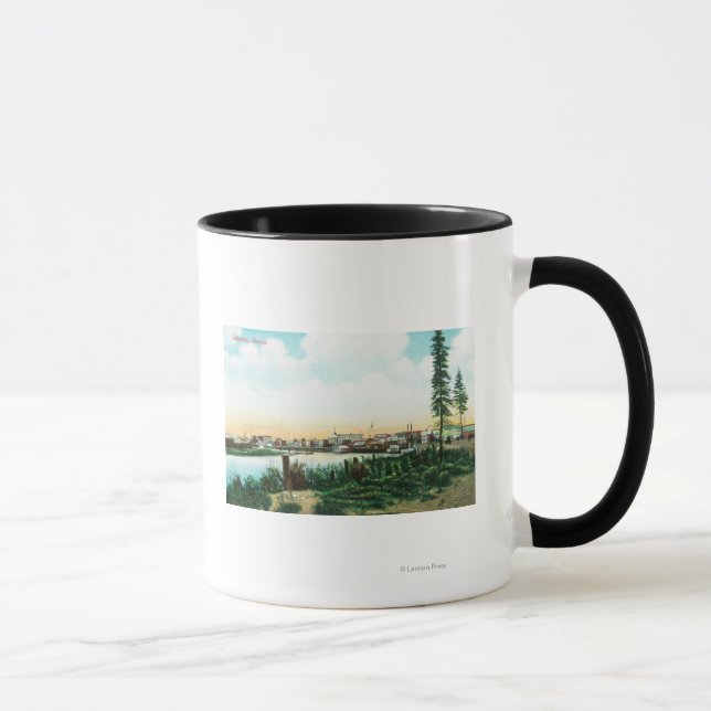 Taza Vista de CityFairbanks, AK (Derecha)