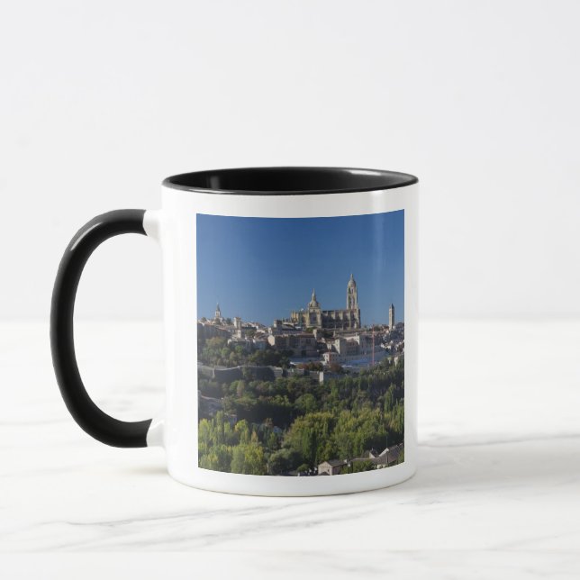 Taza Vista de ciudad elevada con la catedral de Segovia (Izquierda)