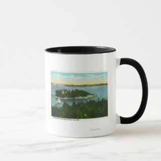 Taza Vista de dos faros desde Cape Elizabeth