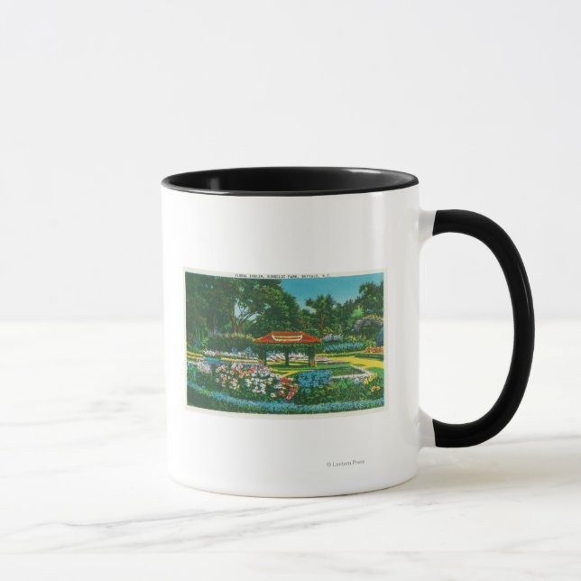 Taza Vista de Emblema Floral de Humboldt Park (Derecha)