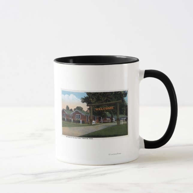 Taza Vista de entrada del parque turístico (Derecha)