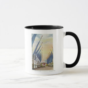 Taza Vista de la avenida de Flags, la feria 1934 de