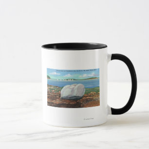 Taza Vista de la bahía del francés y de la roca de la