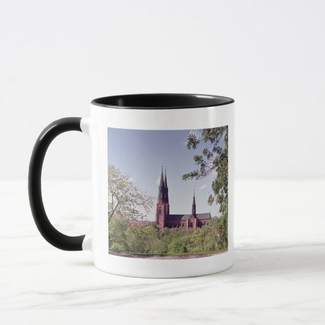 Taza Vista de la catedral de Uppsala del castillo (Izquierda)
