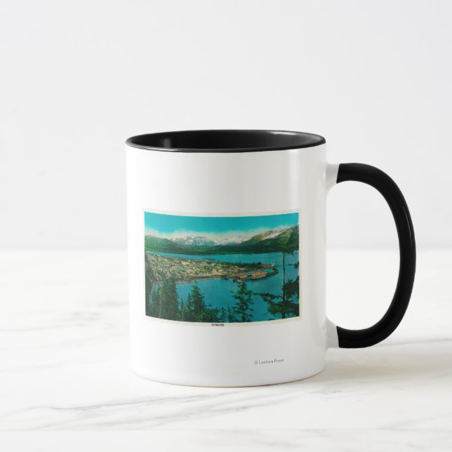 Taza Vista de la ciudad de Seward, AlaskaSeward, AK (Derecha)
