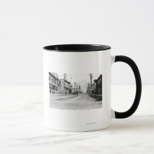 Taza Vista de la ciudad de Skagway, Alaska Fotografía