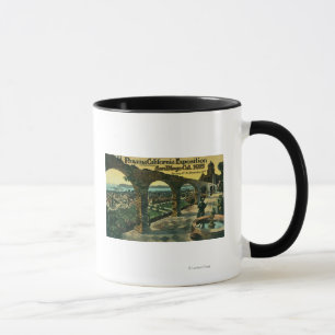 Taza Vista de la ciudad de una misión, expo de