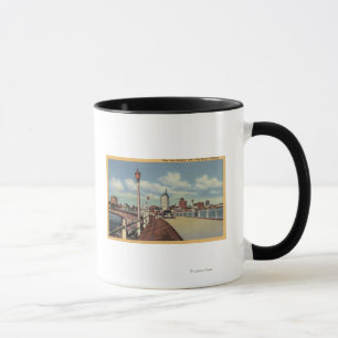 Taza Vista de la ciudad del embarcadero del arco iris