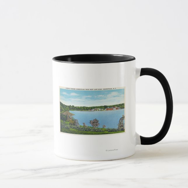 Taza Vista de la ciudad desde West Lake Road (Derecha)