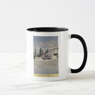 Taza Vista de la ciudad en invierno