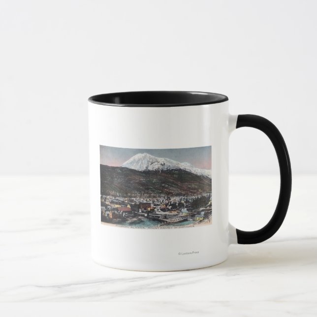 Taza Vista de la ciudad y el Monte DeweySkagway, AK (Derecha)