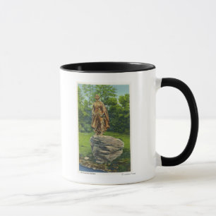 Taza Vista de la estatua de la doncella del peregrino