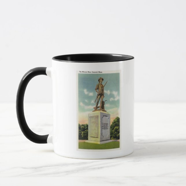Taza Vista de la estatua del Minute Man (Izquierda)
