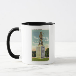 Taza Vista de la estatua minuciosa del hombre