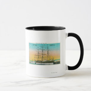 Taza Vista de la estrella del barco de la India