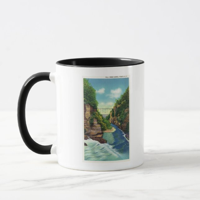 Taza Vista de la garganta del arroyo otoñal (Izquierda)