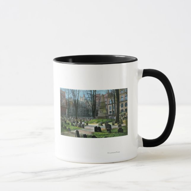 Taza Vista de la lápida de Ben Franklin (Derecha)