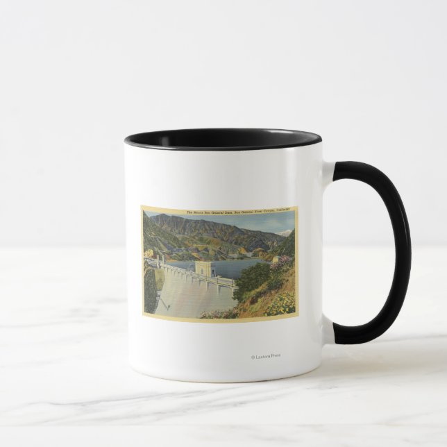 Taza Vista de la presa de Morris San Gabriel (Derecha)