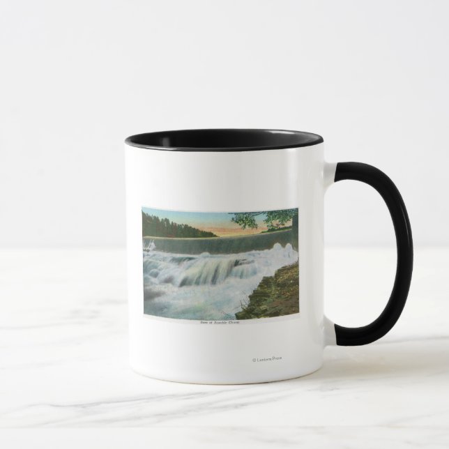 Taza Vista de la represa en el abismo (Derecha)