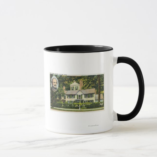 Taza Vista de la residencia Wayside de Hawthorne (Derecha)