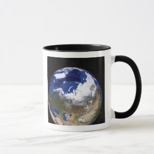 Taza Vista de la tierra que muestra la región ártica