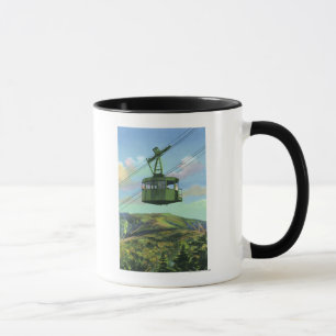 Taza Vista de la tranvía del Mt del cañón que asciende