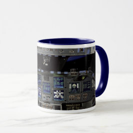 Taza Vista de la ventana de la cabina del transbordador