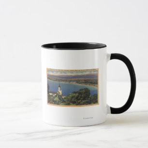 Taza Vista de las playas de Redondo y de Hermosa,