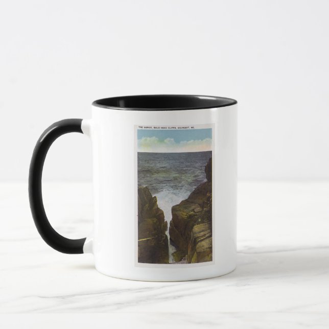 Taza Vista de los acantilados de cabeza calva, la garga (Izquierda)