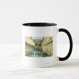 Taza Vista de los bañistas en los baños